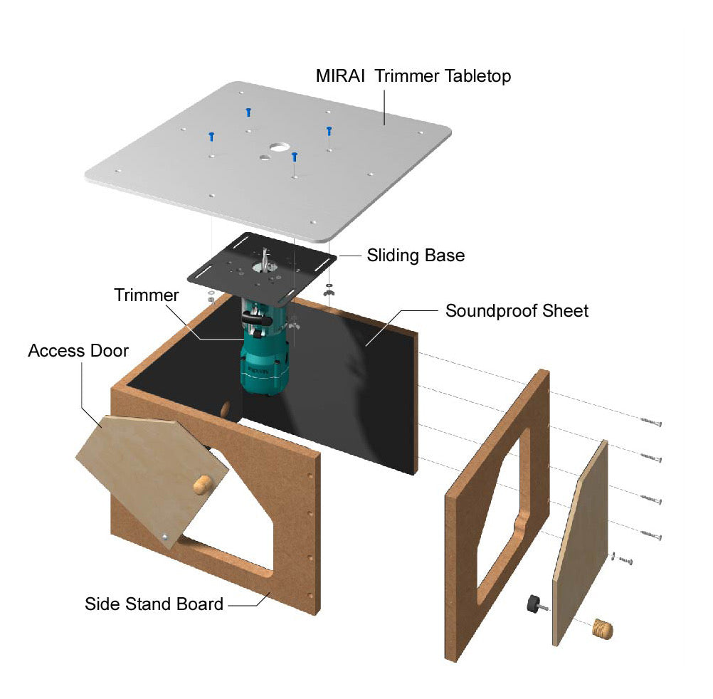 MIRAI Aluminum Trimming Router Tabletop